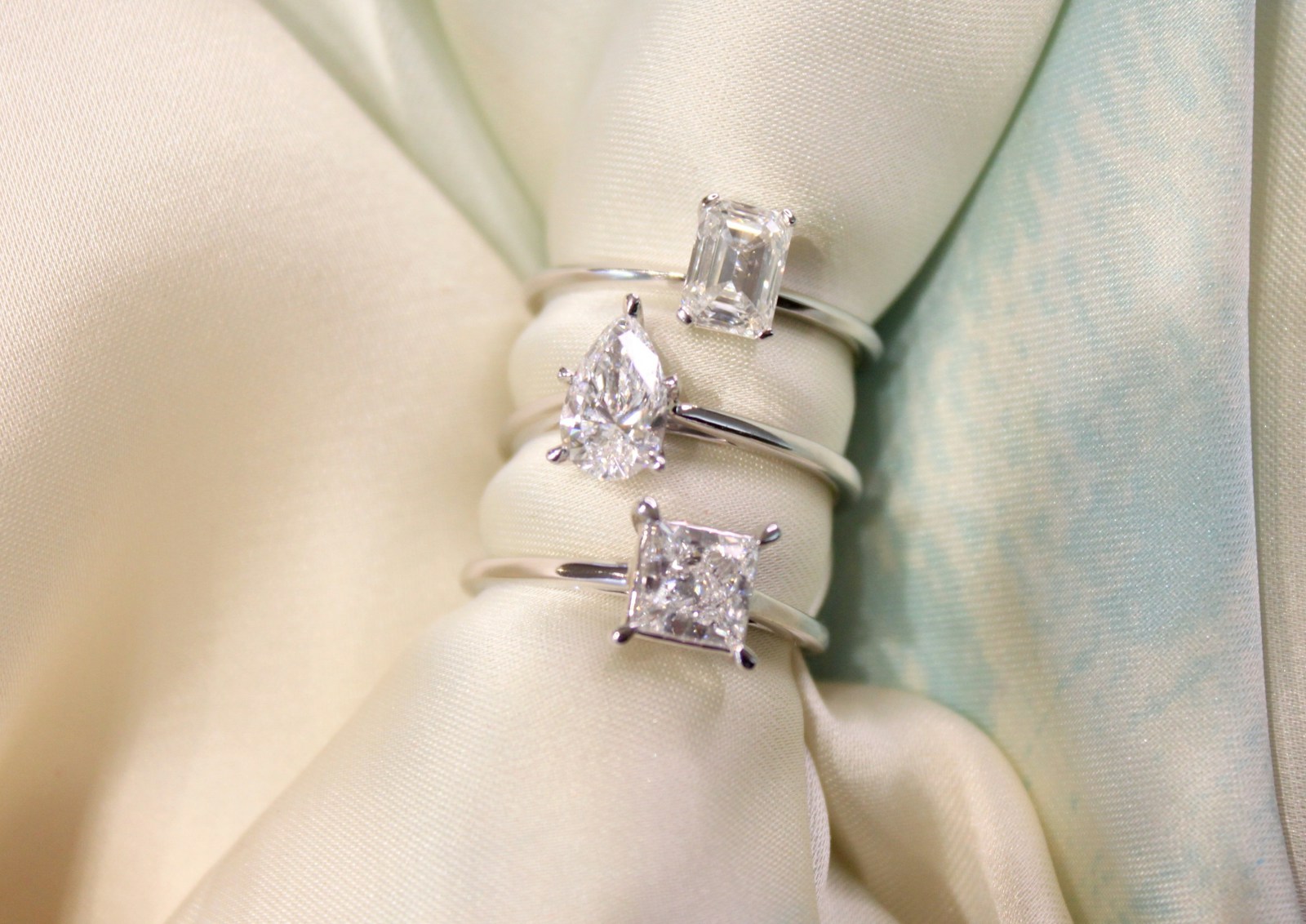 Solitaire ring styles shown as design references