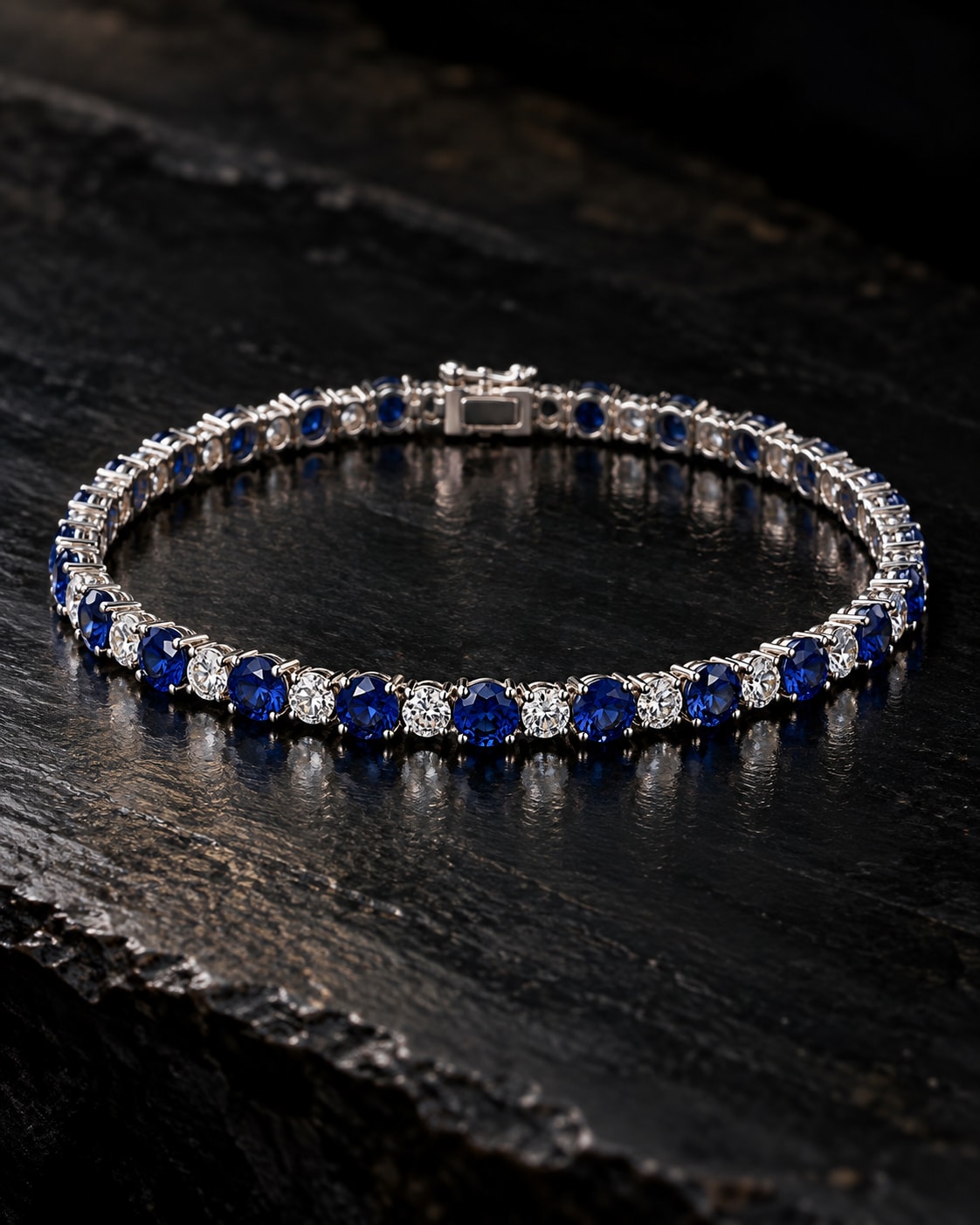 Sapphire bracelet design illustration